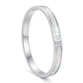 Hinged Bangle Bracelet for Women, Jewelry Gift for Anniversary Birthday - color: Silver