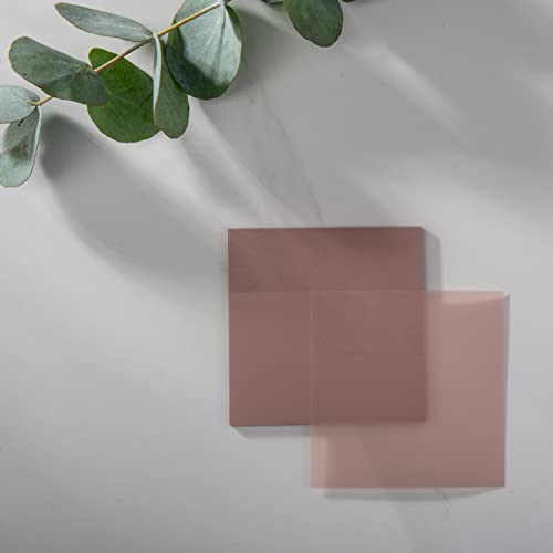DiverseBee 50 Sheets Pastel Transparent Sticky Notes, 3x3” Clear Sticky Tabs, Translucent Page Flags Book Markers Stickers, Planner Accessories, Bible Journaling Study Office School Supplies (Plum) - color: Plum