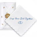 Wedding Handkerchief, Something Blue for Bride, Mother of Bride Gift - color: Keep Your Shit Together, style: Gold Olive Leaf