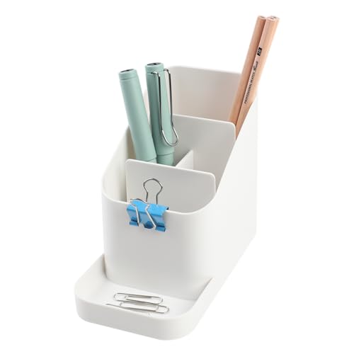 BLUE GINKGO Pen Holder, Desk Organizer, White, Made in Korea - color: White, size: HOLDER