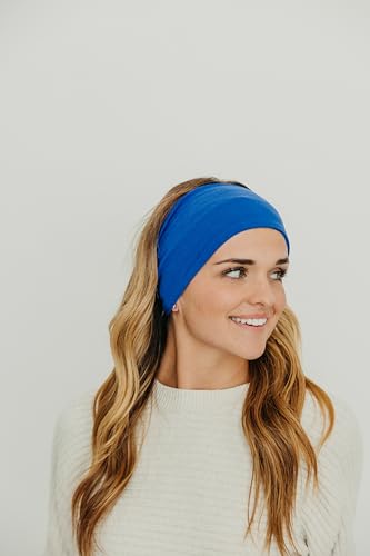 Maven Thread 4" Wide Workout Headbands for Women (4 Pack) – Non-Slip Sweatbands for Gym, Running & Yoga - color: Bold