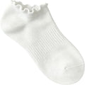 6 Pairs No Show Socks for Women Ruffle Socks Cute Ankle Socks - color: White（6 Pairs）