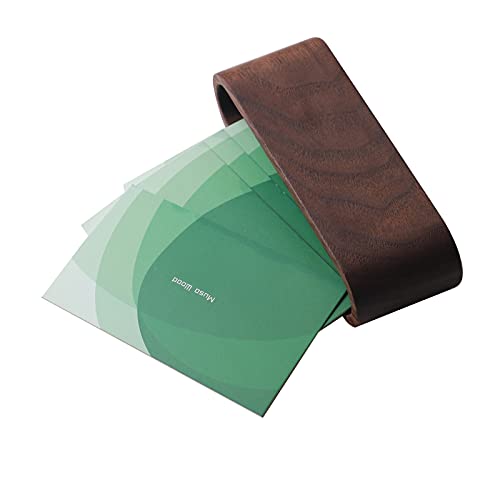 muso wood Business Card Holder for Desk 4 Pack (Walnut) - size: Walnut 4 Pack