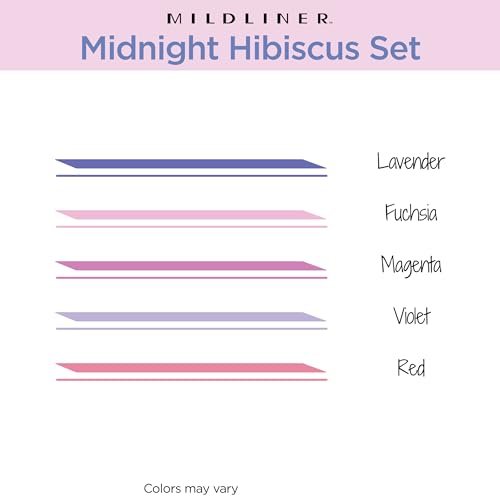 Zebra Pen MILDLINER Highlighter, Midnight Hibiscus Colors, Dual Tip, 5-Pack - color: Midnight Hibiscus