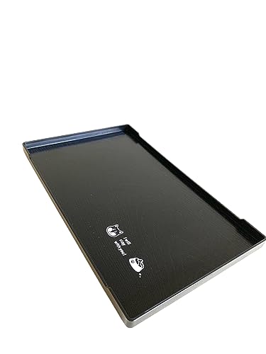 JapanBargain 4900, Serving Trays Japanese Plastic Lacqured Tea Trays Sake Tray Sushi Plates Snack Plates, Made in Japan, Set of 2 - color: Black+shiba Inu X2