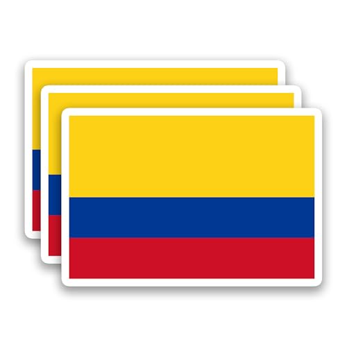 (3Pcs) Colombia Flag Sticker – Colombian Stickers Country Flags Vinyl Decal - color: Colombia