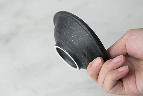 Colias Wing 3.5 Inch Retro Style Black&White Stylish Design Multipurpose Porcelain Side Dish Bowl Seasoning Dishes Soy Dipping Sauce Dishes-Set of 5 - color: Set-of-5-TypeD
