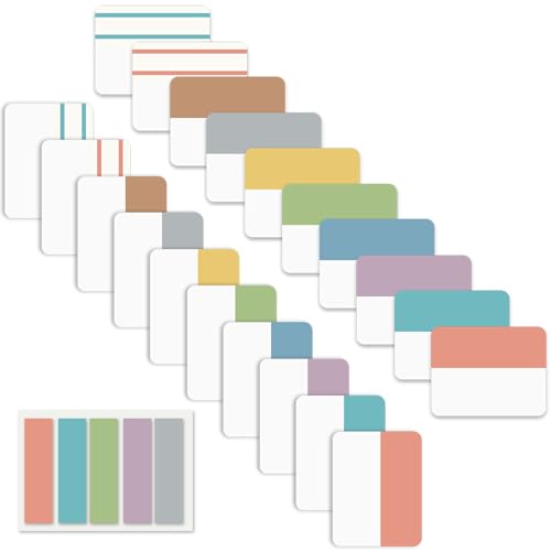ELII 500 PCS Tabs 2 Inch Book Tabs Sticky Index Tabs,Page Marker - color: Pastel, size: 500