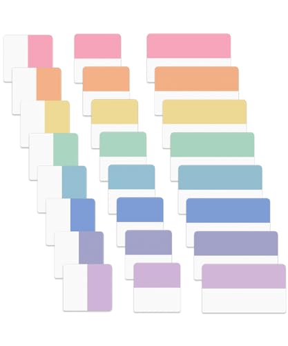 Mr. Pen- Sticky Index Tabs, 360 Pcs, Colorful Sticky Tabs for Notebooks - color: Pastel, size: 1.8" × 1", 1" × 1", 360 pcs