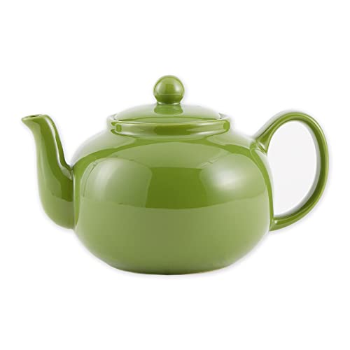 RSVP International Stoneware Teapot Collection, Microwave and Dishwasher Safe, 42 oz, Green - color: Green, size: 42 oz