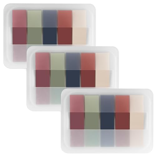 Essex Wares - 300 Pieces, 5 Warm Colors, Transparent Sticky Notes Tabs - color: Warm Colors