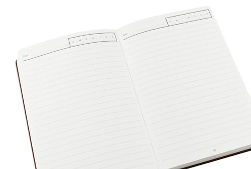 Wykeham's Executive 2026 Undated Daily Journal Planner – Customization Available (Brown, 8.5"×5.5") - color: Brown