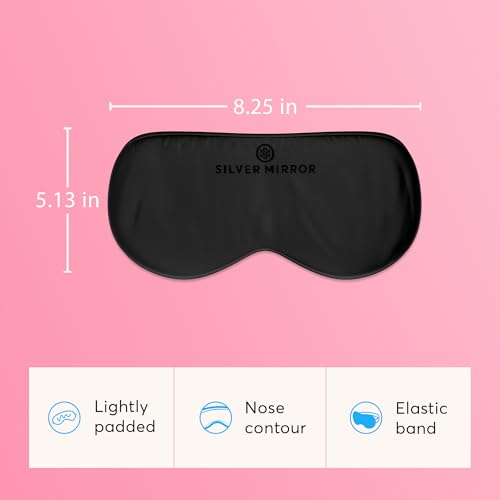 100% Silk Sleep Essentials Set in Black: Pillowcase and Eye Mask - color: Black