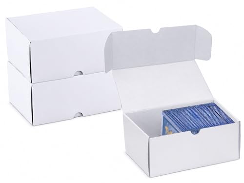 Toploader Trading Card Storage Box, 100 Count Bulk Card Storage Box(3 Pack) - color: White, size: 3 Pack-Toploader Card