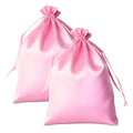 2Pcs Silk Satin Wig Bags with Drawstring, Satin Pink Gift & Travel Bag