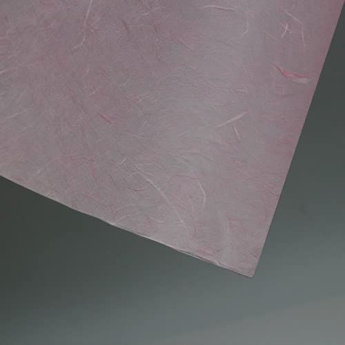 Korean Traditional Mulberry Paper, Colored Hanji Paper Roll, Natural Fiber Texture, Unyong (Pink, 10.4" x 787.4") - color: Pink, size: 10.4" x 787.4"