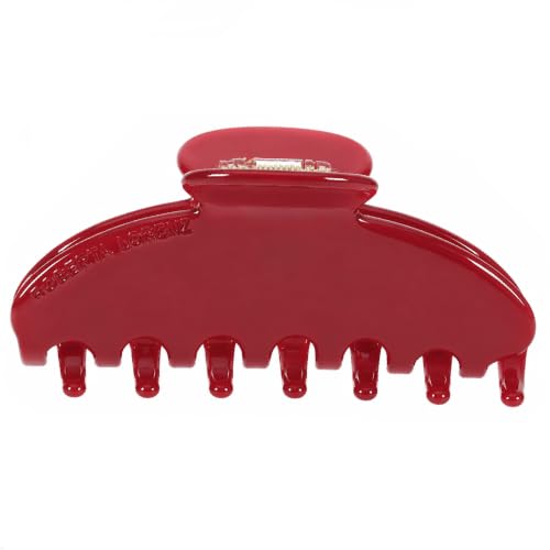 Luxury Hair Claw Clip Premium Acetate Strong Hold 4 Inch (Ruby Red) - color: Ruby Red