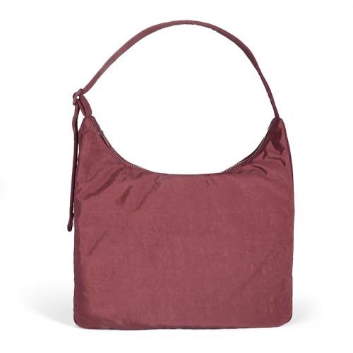 FASTFAIRY Nylon Shoulder Bag: Lightweight Adjustable Strap - color: Large-mahogany, size: Large