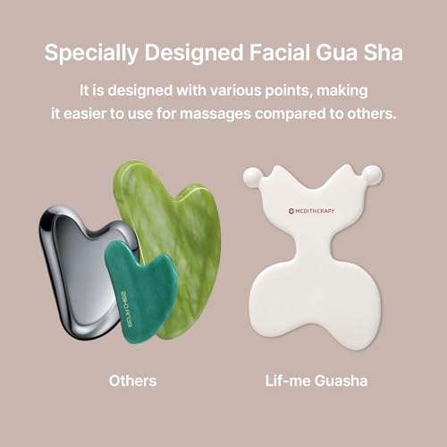 MEDITHERAPY LIF-me Guasha,Ceramic Gua Sha,Face Massage Tool, Facial Guasha, Guasha Board, Face Lift, Muscle Relief - style: FACIAL MASSAGER