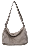 Messenger Bag for Women Men Satchel Bag Canvas Crossbody Shoulder Bag Casual Sling Bag - color: Grey