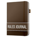 Lined Journal Notebook for writing | Ruled 150 pages, 120gsm Thick Paper with Sticky Notes,pen loop, elastic band, leather hard cover | Scribbles That Matter A5 journals for writing, 5.75x8.2 inches - color: Brown