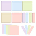 BAYTORY 6 Pads Pastel Sticky Notes, Memo Self-Stick Note (3x3 & 3x0.7 in) - size: 3x3 & 3x0.7 Inch