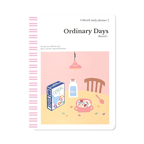 Monolike Ordinary days 4 Month Study Planner, Cereal - Academic Planner, Weekly & Monthly Planner, Study plan - color: Ordinary days - Cereal