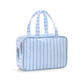Toiletry Bag for Women, Blue Stripe - color: Blue Stripe