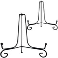 HENABLE 2PCS Premium Black Iron Plate Stands for Display 8 Inch, Decorative Solid Metal Plate Holders for Displaying, Mini Easel, Frame, Book, Card, Plaque, Bowl, Picture Stands for Display - size: 2PCS 8IN