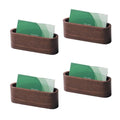 muso wood Business Card Holder for Desk 4 Pack (Walnut) - size: Walnut 4 Pack