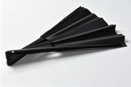 Folding Hand Fan with Bamboo, Chinese Japanese Fan for Festival, Dance, Gift, Performance, Decorations (Black 2p+case) - color: Black bamboo