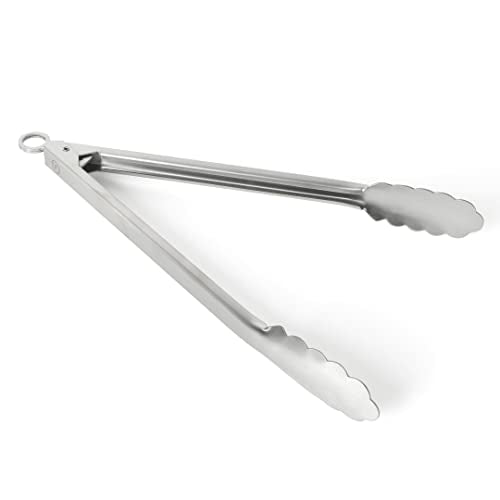 Martha Stewart Richburn 12-Inch Stainless Steel Kitchen Tongs – Durable, Heat-Resistant Cooking and Serving Tool - size: Tongs (12")
