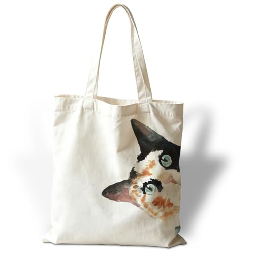 Funny Canvas Tote Bag, Reusable Shoulder Grocery Bag, Holiday Gift Bags for Friends, 13.7x15.7 inch - color: Style 03