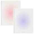 Oucaru A4 Spiral Notebook 2 Pack College Ruled Cute Pastel Notebooks - color: Pink+Purple, size: 8.5" x 11"