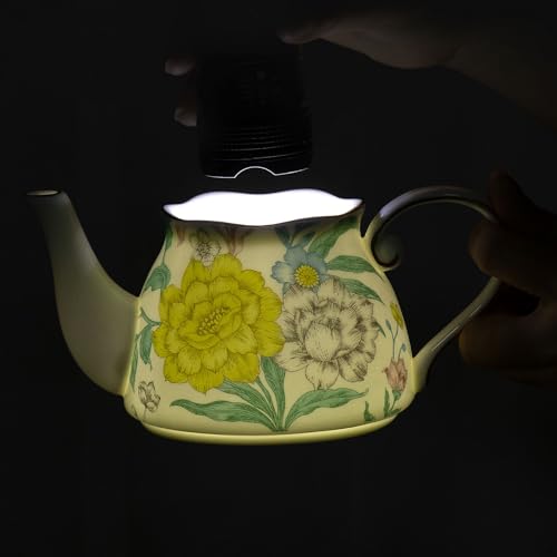 KAMMAK Tea for One Set, Ceramic Teapot, Bone China Tea Set, Cup and Saucer - color: Green-GH6