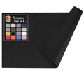 Homaxy PU Faux Leather Placemats for Dining Table, Set of 6, Black - color: Black