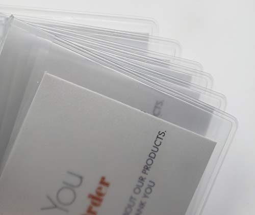 Pack of 2 Wallet Inserts Clear Plastic Vinyl Picture and Card Holder Trifold 6 Page