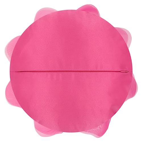 JWH 3D Flower DecorativeThrow Pillow Covers, Hot Pink, 12 Inch - color: Hot Pink, size: 12" x 12" (Pack of 1)