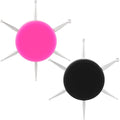 2pcs Nail Dotting Tool, 6-in-1 Metal Dotting Nail Art, Pink, Black - color: Pink, Black, 2pcs, 6-in-1