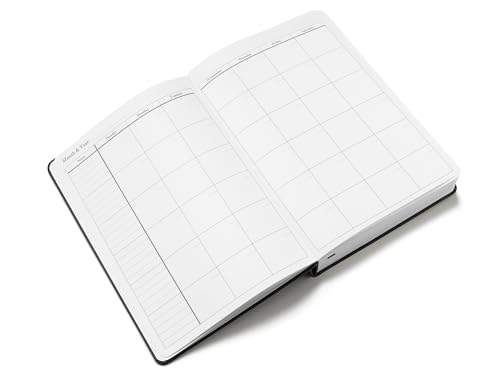 Wykeham's Executive 2026 Undated Daily Journal Planner – Customization Available (Personalized Black, 8.5"×5.5") - color: Personalized Black