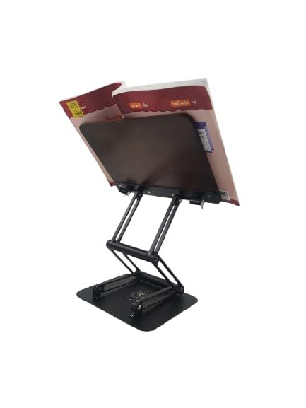 Foldable Book Stand for Reading – Adjustable Book Holder Height Up to 17.8″, Reading Stand with 13″ × 8.7″ Platform – Lightweight 3.3 lb Portability