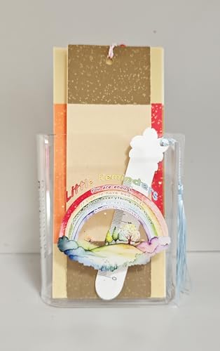 Book Shaped Bookmark Holder, Reading Accessories Gift for Book Lovers, Women, Librarians (Rainbow) - style: rainbow