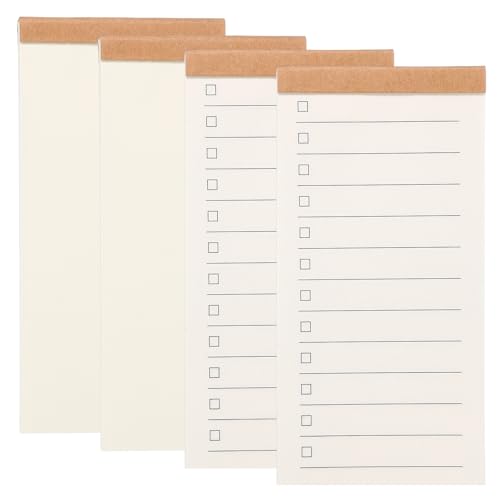 PATIKIL Portable Field Notes, 4 Pcs Small Notepads 50 Sheets Pocket Notebooks Memo Books to Do List Organizer Planner Daily for Work Office Journey, Planner/Blamk - style: Planner/Blamk