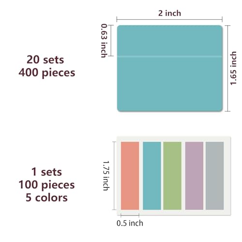 ELII 500 PCS Tabs for Annotating Books, Clear Book Tabs Sticky Index Tabs - color: Vintage, size: 500