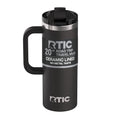 RTIC 20oz Road Trip Travel Mug with Lid and Handle, Ceramic Lined, Black - color: Black, size: 20 Ounces