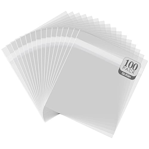 Golden State Art 6x6 Inch Crystal Sealed Clear Plastic Sleeves,100 Pack - size: 6 1/2 x 6 1/2
