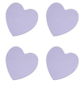 4 Packs 200 Sheets Heart Shape Sticky Notes (Purple) - color: Purple