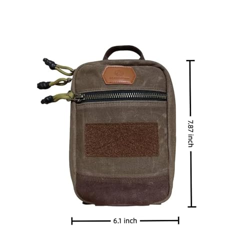 Roaring Fire Smolder Tactical EDC Organizer Pouch,Waxed Canvas Tool Bag