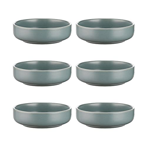 Selamica Ceramic 3.3 Inch Soy Sauce Dish Dipping Bowls Side Dishes Small Appetizer Pinch Bowls for Condiments, Sushi, Ketchup, BBQ-Set of 6 (Matte Blue) - color: Matte Blue, size: 3.3 Inch, Set of 6