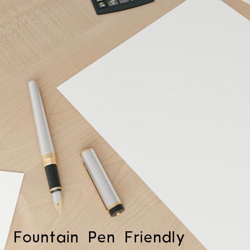 Dotted Grid Paper, Letter Size, 160 Sheets/320 Pages, 160 GSM Maximum Thickness, 8.5 x 11 inch, White, Unpunched, for Calligraphy, Journaling, Binder Refill Inserts, Writing, Art